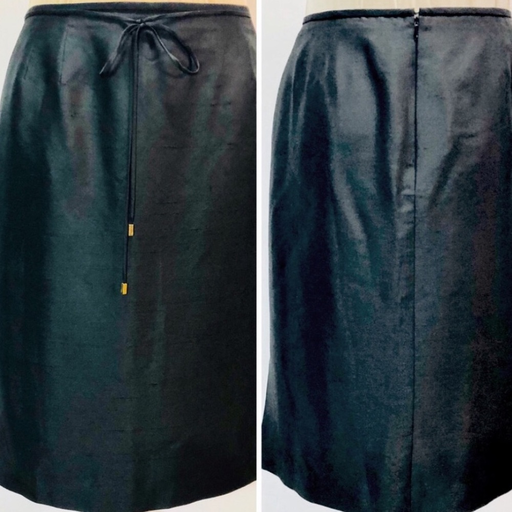 Jasper and Company Black Silk Skirt Plus 16